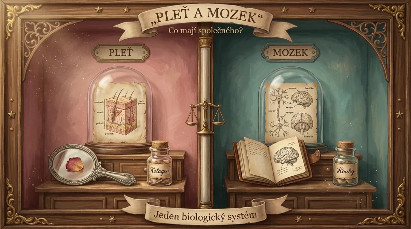 Pleť a mozog: Čo majú spoločné? Systém kolagén plus huby